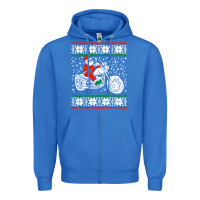 True Royal santa ridin motocycle Zipper Hoodie - StudioElite