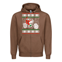 Chestnut santa ridin motocycle Zipper Hoodie - StudioElite