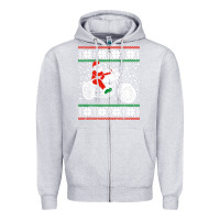Heather Grey santa ridin motocycle Zipper Hoodie - StudioElite