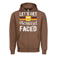 Chestnut lets get schnitzel faced men women vintage oktoberfest t shirt Zipper Hoodie - StudioElite