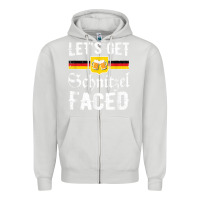 Dove Grey lets get schnitzel faced men women vintage oktoberfest t shirt Zipper Hoodie - StudioElite