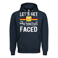 Lets Get Schnitzel Faced Men Women Vintage Oktoberfest T Shirt Zipper Hoodie | Teevron