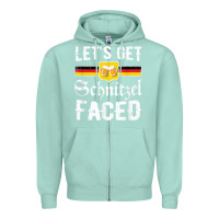 Seafoam lets get schnitzel faced men women vintage oktoberfest t shirt Zipper Hoodie - StudioElite