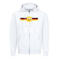 White lets get schnitzel faced men women vintage oktoberfest t shirt Zipper Hoodie - StudioElite