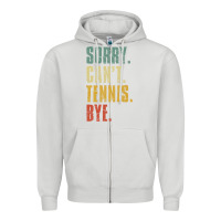 Dove Grey sorry can't tennis bye funny vintage retro tennis player t shirt Zipper Hoodie - StudioElite