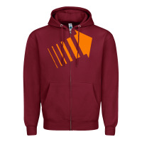 Burgundy david legion arrow Zipper Hoodie - StudioElite