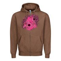 Chestnut ribbon patch Zipper Hoodie - JahusDesignShop