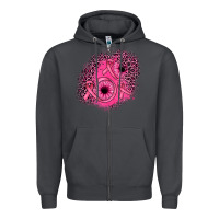 Smoke ribbon patch Zipper Hoodie - JahusDesignShop