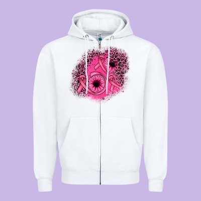 Ribbon Patch Zipper Hoodie Designed By Jahusdesignshop