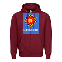 Burgundy The Essential Design-(Catherine-Wheel) Zipper Hoodie - StudioElite