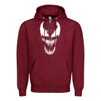 Burgundy Venom Zipper Hoodie - StudioElite