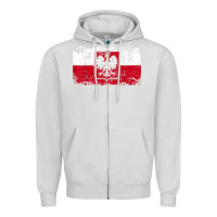 Dove Grey poland polska flag vintage  men women kids  poland t shirt Zipper Hoodie - StudioElite
