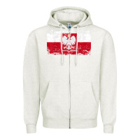 Oatmeal Heather poland polska flag vintage  men women kids  poland t shirt Zipper Hoodie - StudioElite