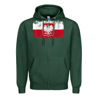 Sports Green poland polska flag vintage  men women kids  poland t shirt Zipper Hoodie - StudioElite