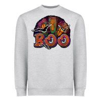 Heather Grey boo Heavyweight Sweatshirt - JahusDesignShop