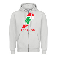 Dove Grey Lebanon Flag Cedar Tree Beirut Lebanese Arabic Arab Islam Zipper Hoodie - StudioElite