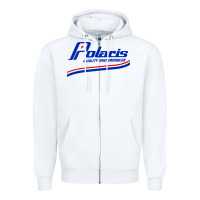 White Polaris Zipper Hoodie - StudioElite