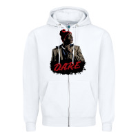 White Tyrone Biggums Dare 2 Zipper Hoodie - StudioElite
