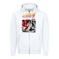 White dare devil Zipper Hoodie - StudioElite