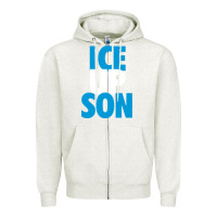 Oatmeal Heather ice up son Zipper Hoodie - StudioElite