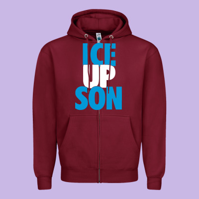 Ice Up Son Zipper Hoodie Designed By Studioelite