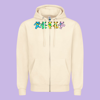 Jerry's Designer Bears Zipper Hoodie Designed By Studioelite