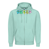 Seafoam jerry's designer bears Zipper Hoodie - StudioElite