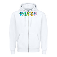 White jerry's designer bears Zipper Hoodie - StudioElite