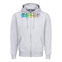 Heather Grey jerry's designer bears Zipper Hoodie - StudioElite
