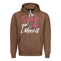 Chestnut i'm sexy and i mow it funny mow pun tank top Zipper Hoodie - StudioElite