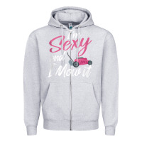 Heather Grey i'm sexy and i mow it funny mow pun tank top Zipper Hoodie - StudioElite