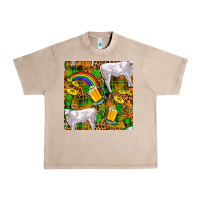 French Oak St. Patricks Cow With Rainbow And Beer Seamless Urban Heavy Tee - FaDigitalArtStudio