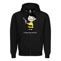 Black charlie brownson Zipper Hoodie - StudioElite