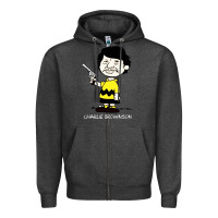 Charcoal Heather charlie brownson Zipper Hoodie - StudioElite