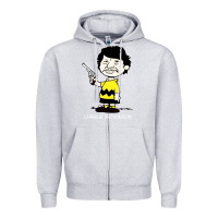 Heather Grey charlie brownson Zipper Hoodie - StudioElite