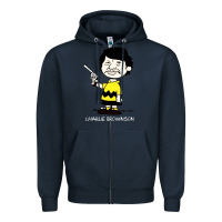 Navy charlie brownson Zipper Hoodie - StudioElite