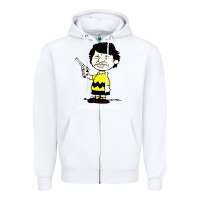White charlie brownson Zipper Hoodie - StudioElite