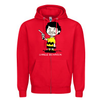 Red charlie brownson Zipper Hoodie - StudioElite