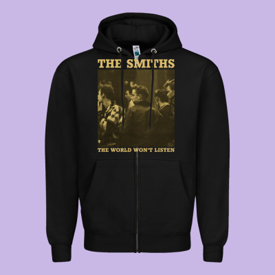 The Smiths The World Won't Listen Gift Men Women Zipper Hoodie Designed By Studioelite