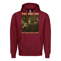 Burgundy the smiths the world won't listen gift men women Zipper Hoodie - StudioElite