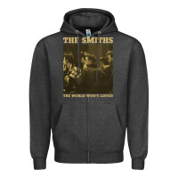 Charcoal Heather the smiths the world won't listen gift men women Zipper Hoodie - StudioElite