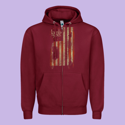 Lamb Of God, Pure American Metal Flag Zipper Hoodie Designed By Studioelite