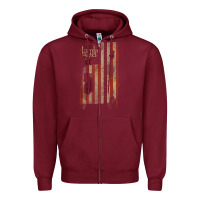 Burgundy lamb of god, pure american metal flag Zipper Hoodie - StudioElite