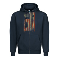 Navy lamb of god, pure american metal flag Zipper Hoodie - StudioElite