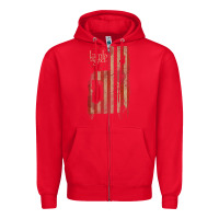 Red lamb of god, pure american metal flag Zipper Hoodie - StudioElite