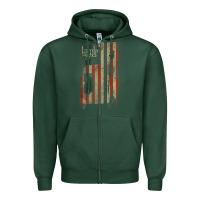 Sports Green lamb of god, pure american metal flag Zipper Hoodie - StudioElite