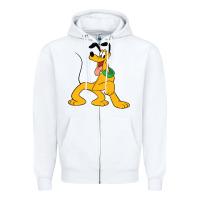 White pluto Zipper Hoodie - StudioElite