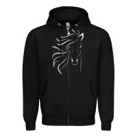 Black horse lover gifts Zipper Hoodie - StudioElite