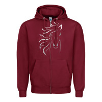 Burgundy horse lover gifts Zipper Hoodie - StudioElite