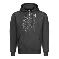 Charcoal Heather horse lover gifts Zipper Hoodie - StudioElite